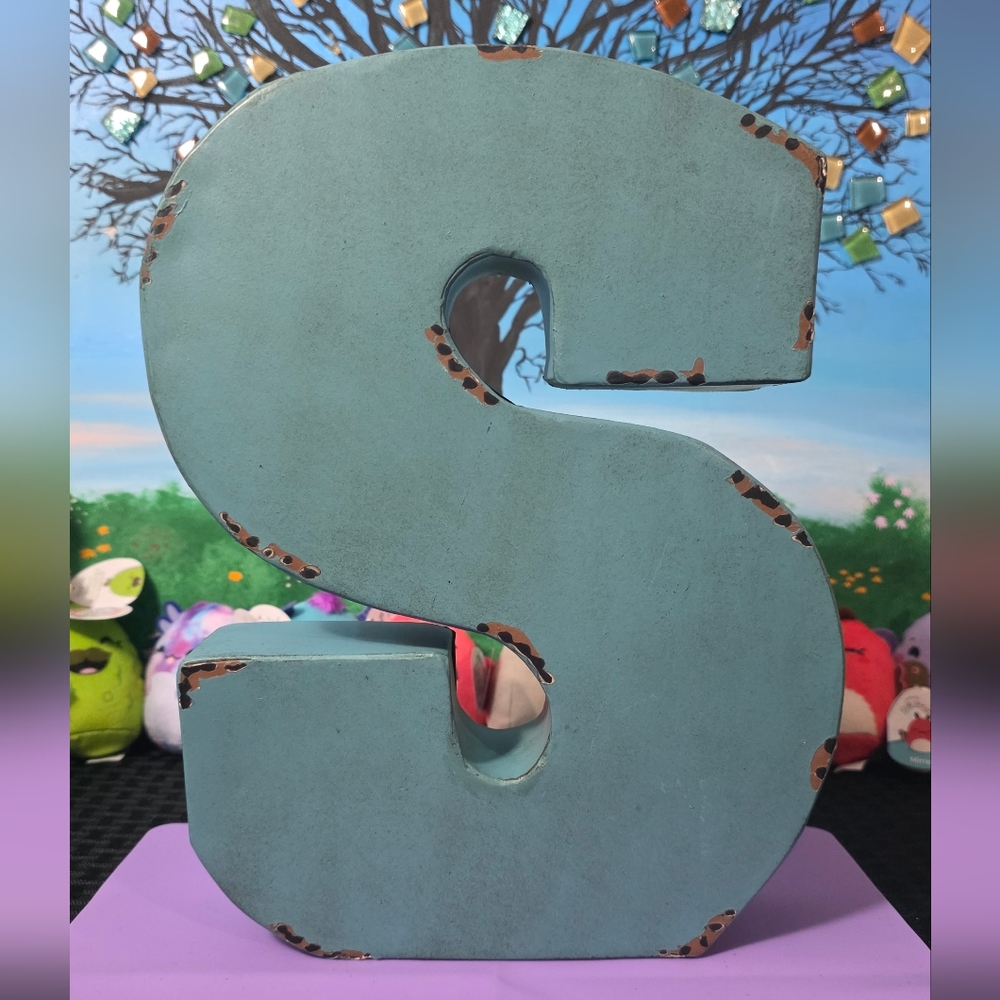 Hobby Lobby Distressed Blue Letter S